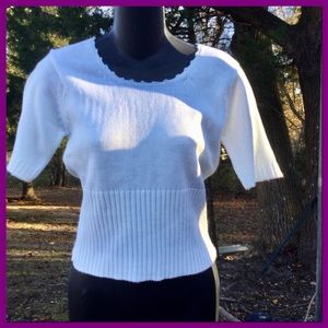 Vtg Crop Sweater, sz S